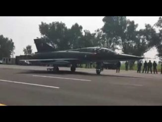 PAF Mirage Jet landing on motorway