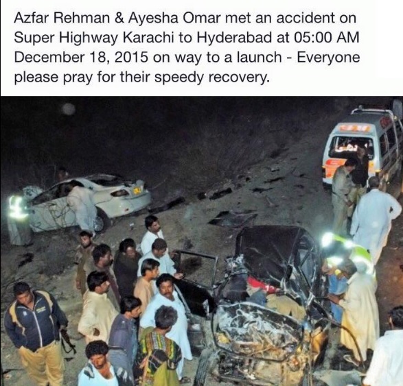 azfar rehman and ayesha omar accident