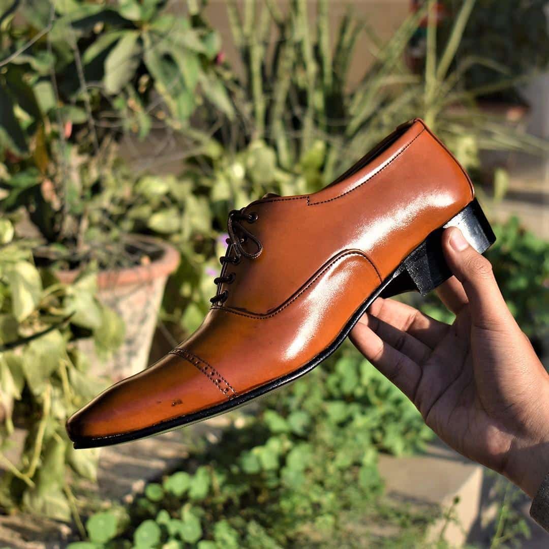 Buy the Shinny Brownish Derby Shoes in Pakistan